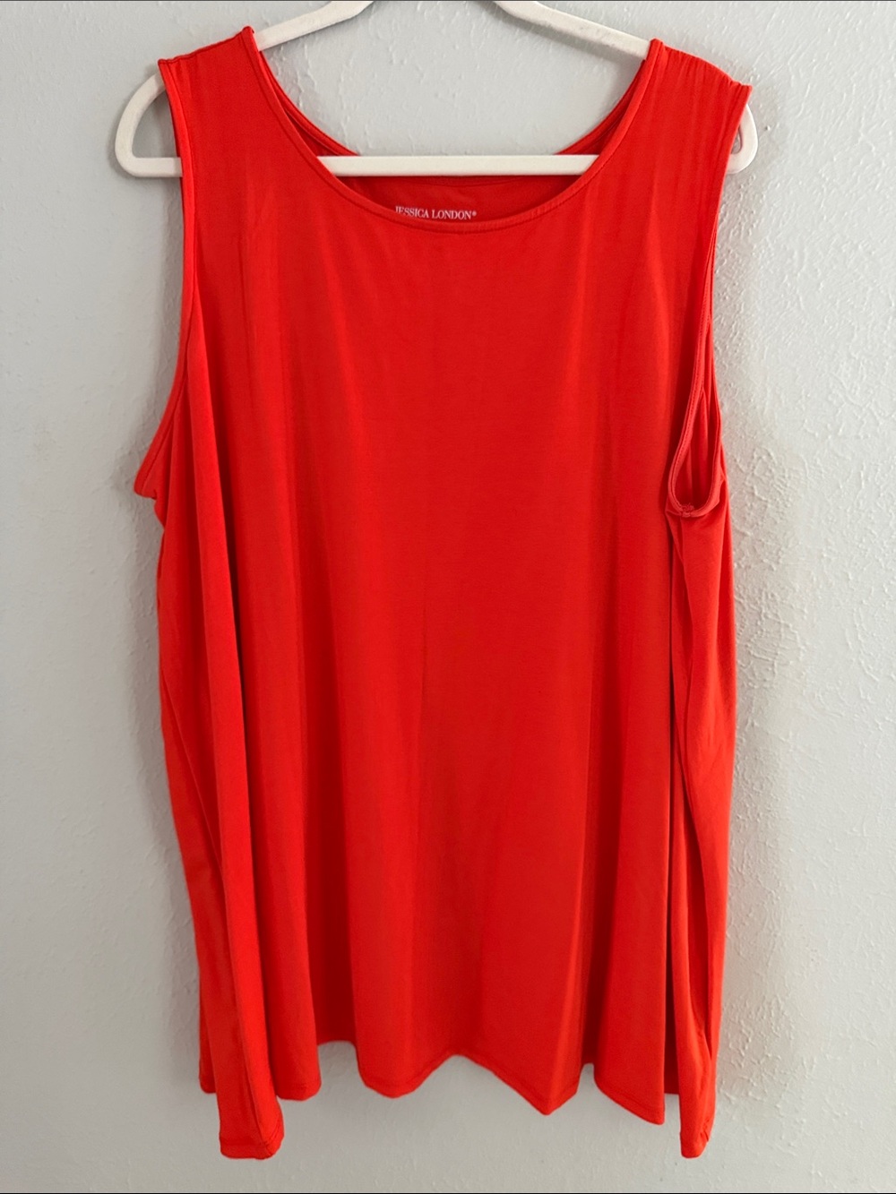 Jessica London Bright Orange Sleeveless Tank Top